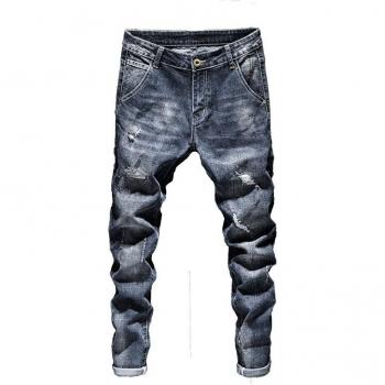 Men's Stretch Denim Biker Jeans
