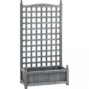 Treillage jardin en bois Gris 64 × 28 × 120 cm