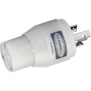 Hubbell HBL31CM29 30A Twist Lock to 15A Straight Blade Adapter