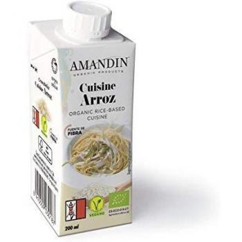 Amandin Crema Leche Arrooz Cocinar Eco sin Gluten sin Lactosa 200ml