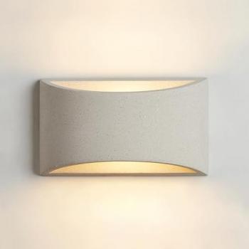 Art Deco White Concrete Medium Plaster Indoor Wall Light with G9 Sconce Cap