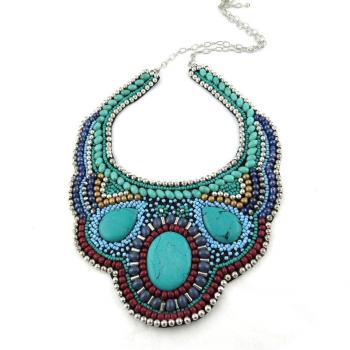 Altai Red Turquoise Designer Necklace by Lily's Treasures N0695