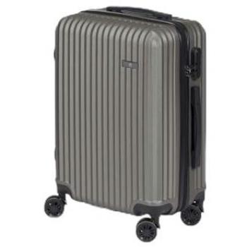 Hartschalen Trolley Dunkelgrau 38 x 57 x 23 cm für die Kabine mit Streifen