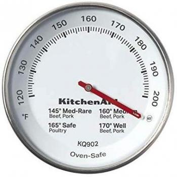 KitchenAid Leave-in Meat Thermometer, 120F to 200F, Black
