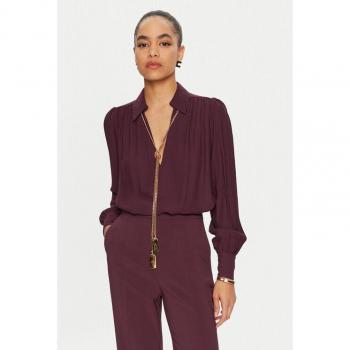 Elisabetta Franchi Shirt CA‑093‑46E3 Dark Red Regular Fit