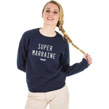 Feminina Sweat Super Marraine 2Mpt Azul Marino