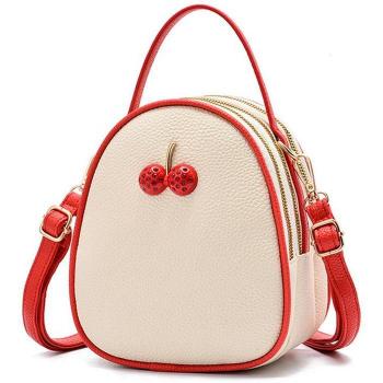 Kirschen‑Print Mini‑Crossbody-Handtasche aus PU‑Leder – Yogodlns Damen