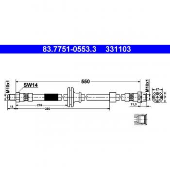 Bremsschlauch ATE flexibel 83.7751-0553.3