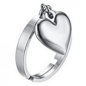 Cuore in acciaio anello femminile Luca Barra Summer