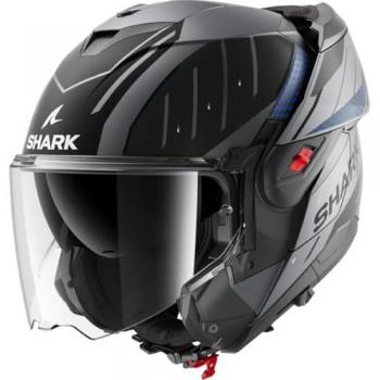 Casco Modulare Shark Oxo Rydger Antracite Blu Nero Opaco L