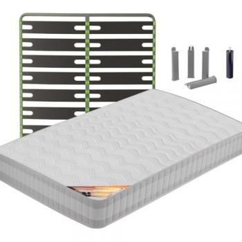 Tahiti Pack Matelas AltoSenso 160x200 Pieds Noir
