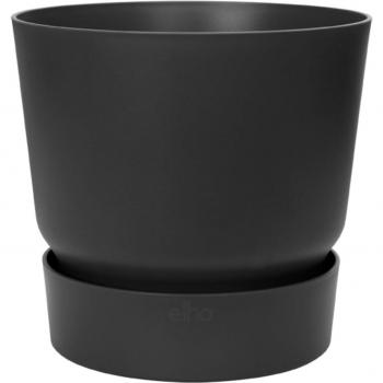 Elho greenville lonac okrugli 18 cm, living crna