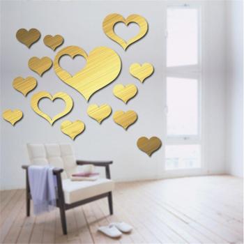 Heart Reflection Acrylic Wall Art – 14 Piece Bundle