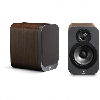 Q Acoustics 3010 American Walnut Compact Bookshelf Speaker Set