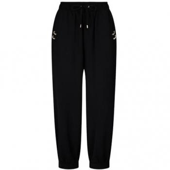 Tessuto Sportivo Pantalone Lau Jo Nero Fit Standard