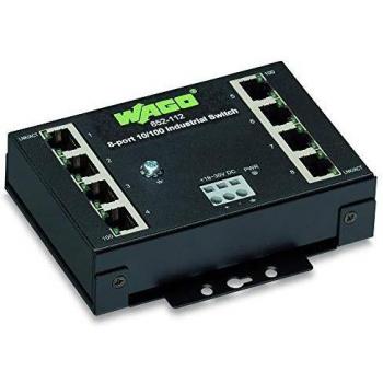 Switch rápido Wago 852‑112, 8 puertos industrial