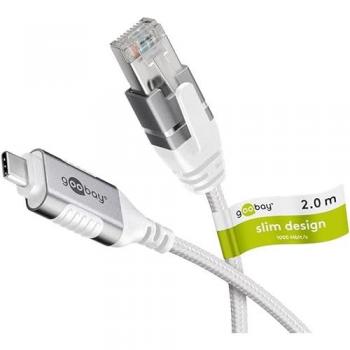 Cavo adattatore Ethernet USB-C 3.2 Gen2 a RJ-45, Slim, 2 m