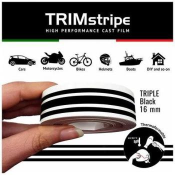 Strisce Auto 4R Nero 3 Fili 16mm × 10m