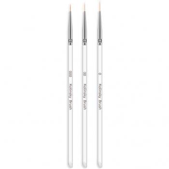 3Pcs Nail Art Brush Set for DIY Tips Manicure