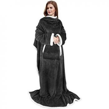 CHRUNONE Sherpa Hoodie Blanket for Adults