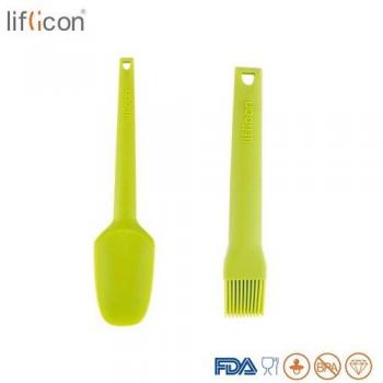 Liflicon HeatGuard Backzubehör: Silikonlöffel + Pinselsatz – hitzebeständig, spülmaschinengeeignet, FDA-konform
