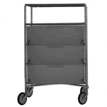 Kartell Mobil: Schwarze Kunststoffbox – Maße 47,5 × 78 × 49 cm