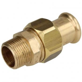 Raccord à sertir 18 mm x 3/4'' en laiton rouge