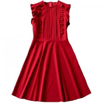AfeiTony Red Pregnancy Nursing Dress