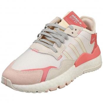 Adidas Nite Jogger Mujer Blanco Rosa