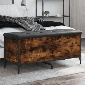 Supporto porta oggetti Rovere fumo 102x42x45 cm con legno multistrato