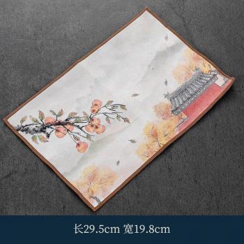 Absorbent tea table mat