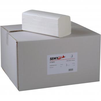 SemyTop V-Falz Handtücher 2-lagig hochweiß 24 x 21 cm, 3200 Blatt