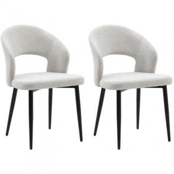 Pares de Sillas Minimalistas con Acero Negro