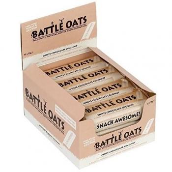 Proteína Battle Oats 70g – Sabor Chocolate Blanco con Toque de Coco, Libre de Gluten