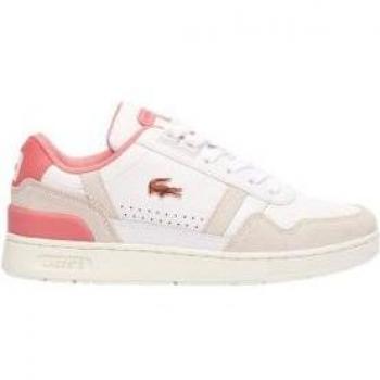 Lacoste T-Clip Damen Sneaker in Weiß/Rosa/Beige