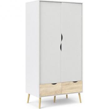 ANDAS Drehtürenschrank in Weiß