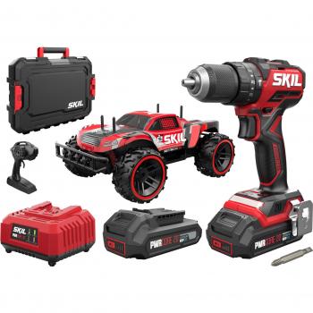 Set Taladro Percutor Skil 20V + Coche RC + Maletín