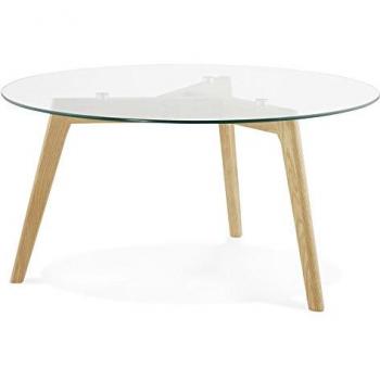 Table à Diner Kokoon Lily en Verre Transparent