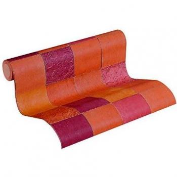 AS Creation Vliestapete Fliesenoptik orange rot New Walls
