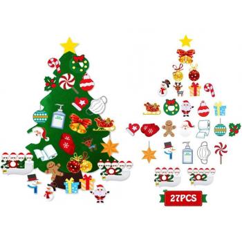 Adhesivos de Árbol de Navidad 28 piezas, decoración de ventanales