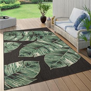 Alfombra Decorativa Boho Chic Hojas de Palmera 140x200 cm