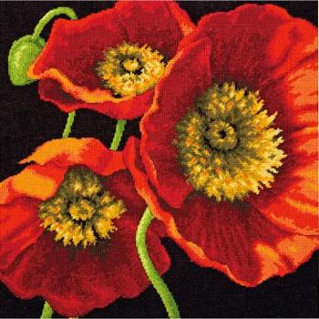 DIMENSIONS Poppy Trio Red