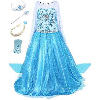 Robe de Soirée Princesse Elsa Reine des Neiges