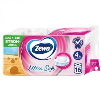 Zewa Toilettenpapier Ultra Soft 4-lagig, 16 Rollen weiß