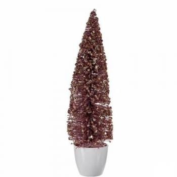 Statua Albero di Natale Rosa in Plastica 10 x 38 x 10 cm (6 Unità)