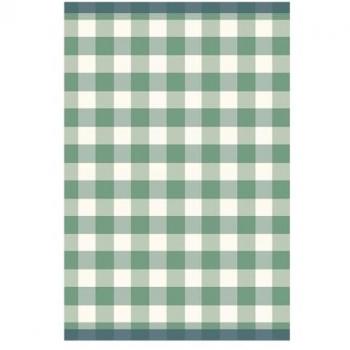 Torchon imprimé métis EMILE, vert, production française