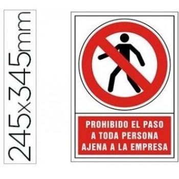 Pictograma PVC prohibido el paso a toda persona ajena a la empresa