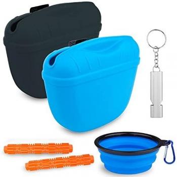 Foldable Dog/Molar Stick Bowl with Waist Clip