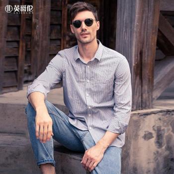 Enjeolon Casual Langarmshirt für Herren