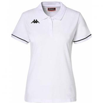 2XL Kappa Barla Polo Shirt, Short Sleeve, White/Black (Men)